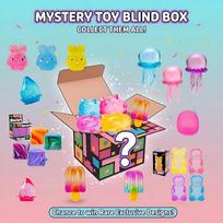 Mystery Blind Box Kawaii Squishy, Slow Rising  Fidget Toy, Realistic Food Squeeze Toys, Cute Anxiety Stress Relief Sensory Gift blue