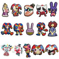 Magic Number Circus Anime Cartoon Pattern Clog Shoe Flower Decoration Accessories for Boys and Girls DIY Detachable Shoe Flowers black