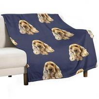 Gold Cocker Spaniel Throw Blanket Ultra Soft Flannel Fleece Blanket for All Seasons 75x100cm (30x40inch) beige