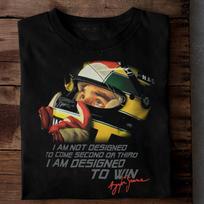 New Ayrton Senna Win Short Sleeve Unisex All Size Shirt Unisex T-Shirt XL black