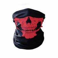 Daugiafunkcinė kaukolės bandana veido kaukė dviračių sportui, slidinėjimui, žygiams, dažasvydžiui, Helovinui, kaklo mova, galvos raištis, skara One Size raudona