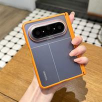For Huawei Pura X Max Case Matte Transparent  Acrylic Skin Feel Hard Cover Equipped With Central Axis Hinge Protection Shell Huawei Pura X Max oranžinė