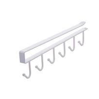 Cross-Border No-Drill Dual-Row Hook Cup Holder for Kitchen Storage 27*6.5*2.5