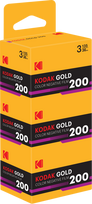 Eastman Kodak Gold 200 135-36 exp 3-pack Vertical