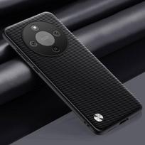 Prabangus PU odos dėklas Huawei Mate 70 60 40 30 Pro telefonui, minkštas silikoninis apsauginis dėklas Huawei Mate 30 Pro šviesiai violetinė spalva