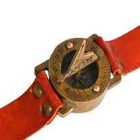 Steampunk varinis saulės laikrodis kompasas rankinis laikrodis odinis dirželis laikrodis brown
