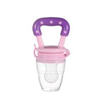Silikoninis kūdikio kramtukas ir čiulptukas su tinkleliu vaisiams ir daržovėms maitinti pink