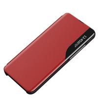 Eco Leather View dėklas Xiaomi Redmi Note 11 Pro+ 5G – raudonas