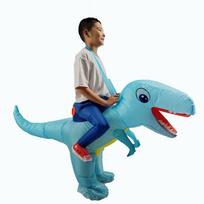 Cross-border Blue Dinosaur Inflatable Suit for Parties and Events One Size blue