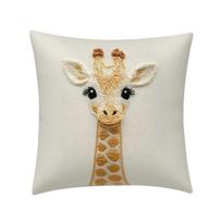 Žirafos rašto pagalvės užvalkalas Nuimamas skalbiamas pagalvės užvalkalas 2D plokščias spaudinys Pagalvės užvalkalas Namų sofos dekoras Giraffe white