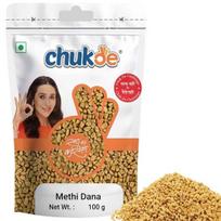 Chukde - Methi Dana | Fenugreek Seeds | Ideal for Spice Blends, Curries, Bread, Pickles | Breast Milk Production| 100 Gram (Pack of 6) beige