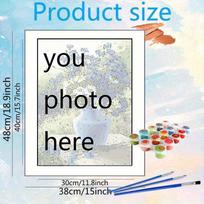 24color Custom Paint by Number, Personalized Paint by Numbers for Beginner, DIY Canvas Oil Painting 30x40cm/11.8x15.7inch