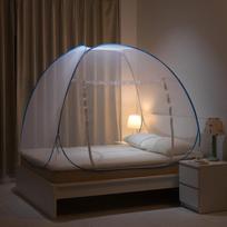 Mosquito Net Bunk Bed Tent with U-Shaped Zipper for Kids, Dorm & Bedroom W: 0.9m x L: 1.9m x H: 1.0m gray