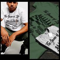 Gangster t-shirt play to win urban hip hop hustle mafia mob thug white tee 4XL
