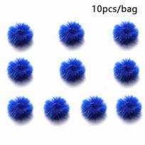 10PCS Nails Art 3D Decorations Mini Pom Poms Mink Fur Ball DIY Pompones Accessorie For Ring Keychain Shoes Hats Sewing Supplies blue