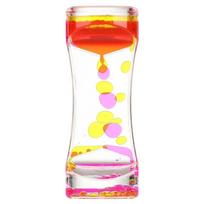 Double Colors Oil Hourglass Timer Acrylic Creative Floating Motion Bubble Timer Descending Sensory Bubble Visual