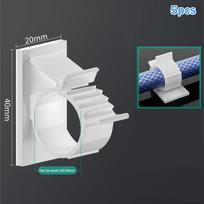 5Pcs Adjustable Self-Adhesive Cable Organizer Clips Wire Ties Mounts Clamps Hook Curtain Rod Brackets Nail-Free Pipe Holder