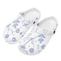 Summer Printed EVA Clogs Slippers Men Women Comfortable Breathable Slip On Casual Sandals Soft Sole Summer Shoes Daily Wear 36 balta