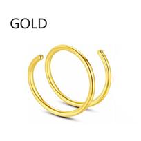 Stainless Steel Magnet Fake Nose Ring Hoop Fake Piercing Hoop Septum Rings For Women Fashion Gothic Rock Body Jewelry Gifts beige