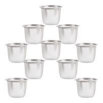 10 vnt. smulkaus tinklelio arbatos sietelis Nerūdijančio plieno metalinis filtras Arbatos infuzorius Patogus arbatos lapams plikyti Arbatinuko infuzorius 6.5X6.5X5CM white
