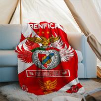 1PC Benfica Football Club Printed Soft Flannel Blanket Throw for Adult Bedroom Living Room Sofa Camping Travel Fan gifts Christmas Gifts 75x90cm