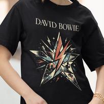 David Bowie T shirt | Rock Music Shirt | Under Pressure | Let's Dance | Laughing With Liza | David Bowie Merch | Unisex Cotton Tee 4XL black
