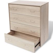 4 stalčių komoda 60 * 30,5 * 71 cm Ąžuolo rudumo
