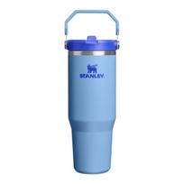 Termospuodelis su šiaudeliu „The IceFlow Flip Straw 2.0“ 0,89 l, šviesiai mėlynas