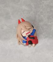 Chainsaw Man Cute Power Figure Sleeping Anime Denji Aki Kawaii Action Figurine Pochita Staue Desk Decor Accessories Toy Gift gray