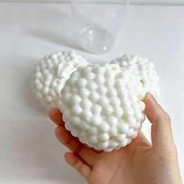 Crunchy Squishy Stress Ball Dual Texture Sensory Toy Glutinous Rice Cake Fidget Toy Non-toxic Washable for Anxiety Relief Focus balta