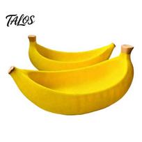 Creative Bedside Table Tray 3D Printed Banana Storage Tray, Desktop Organizer for Keys Jewelry, Fruit Decorative Shaped Bowl Home Office Entryway geltona