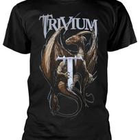 Trivium Perched Dragon Schwarz T Shirt Neu Offiziell Vintage Top For Everyday Wear Stretched Breathable Graphic Soft S gray