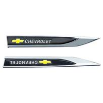 2 vnt. 3D metalinis automobilio emblemos logotipas Sparno ašmenų lipdukas Ženklelis Automobilio kėbulo apsauginis lipdukas Chevrolet Lacetti Aveo Cruze Malibu Camaro