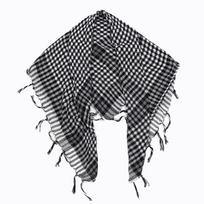 2026 New High-End Windproof & Sandproof Thin Keffiyeh Outdoor Square Scarf Shawl juoda/balta