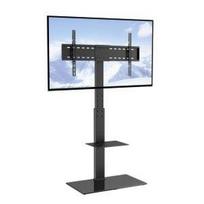 VEVOR TV Stand Mount, Swivel Tall TV Stand for 32 to 85 inch TVs, Height Adjustable Portable Floor TV Stand with Tempered Glass Base for Bedroom 70 x 40 x 140 cm