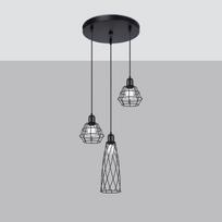 Sollux Lighting pakabinamas šviestuvas Suba 3P, juodas