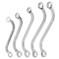 S-type wrench Metric double-headed 5-piece 12-point socket 10-19MM Chrome Vanadium Steel practical S-type wrench set white