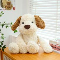 Puppy Jack plush toy cute dog doll soothing doll throw pillow girl children gift 30cm（210g） beige