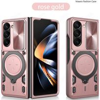 Stumdomas objektyvo dėklas Samsung Galaxy Z Fold 7 Armor dėklas Samsung Z Fold 7 6 5 4 dėklas Besisukantis magnetinis žiedo stovas Laikiklis Dangtelis for Galaxy Z Fold 7