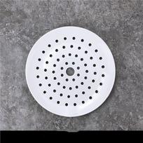 Round Multi-Hole Ceramic Steamer & Drainer Plate for Seafood, Dumplings, and Fruit gray