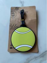 Sports Enthusiasts' PVC Soft Rubber Luggage Tag for Football, Volleyball, Basketball gray