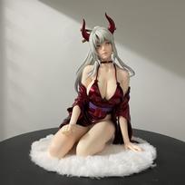 One Piece Yamato Kimono Sitting Pose Anime Figure Model Statue Desktop Decoration gray