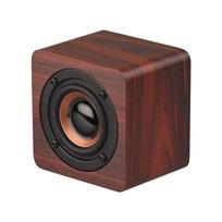 Vintage Compact Design Mini Bluetooth Speaker Dark Brown tamsiai ruda spalva