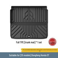 Eco-Friendly TPE Trunk Mat & Floor Mats for 25 Dongfeng Honda S7 Models black