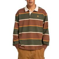 Timberland Rugby ilgomis rankovėmis megztinis kvėpuojantis polo marškinėlis unisex viršutiniai drabužiai TB0A2Q4TAGQ1 XL gray