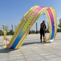 Traditional Dragon Dance Ribbon with Head beige