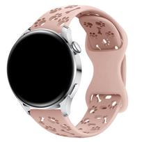 2 Pcs Straps for Samsung Galaxy watch 4/5/6/7 Engraved Dog Paw Bracelet Correa Wristband Belt HUAWEI watch GT 4/5/6/Pro Bands 22mm beige