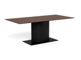 Valgomojo stalas Marbella, 200x100x75,5 cm, rudas/juodas