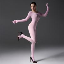 Sexy Women 120D Tights Hooded Mask Elastic Bodysuit Sheer See Through Rompers Glove Jumpsuits Cosplay Maid Leotard One Size