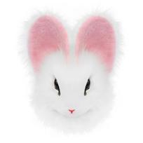 Plush Rabbit Mask Animal Bunny Faux Fur Full Head Cosplay Costume Props For Easter Party